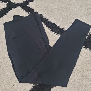 Fabletics black leggings mesh moto size large